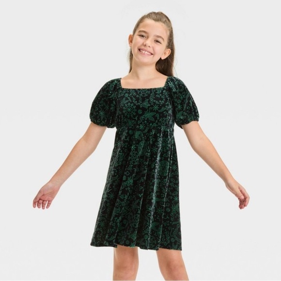 WICKED X GIRLS ELPHABA DRESS - GREEN SIZES XS, S, M, L (NEW WITH TAGS) - Picture 2 of 4